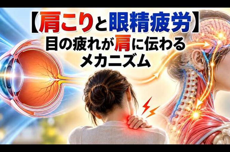 肩こりと眼精疲労のメカニズム タイトル