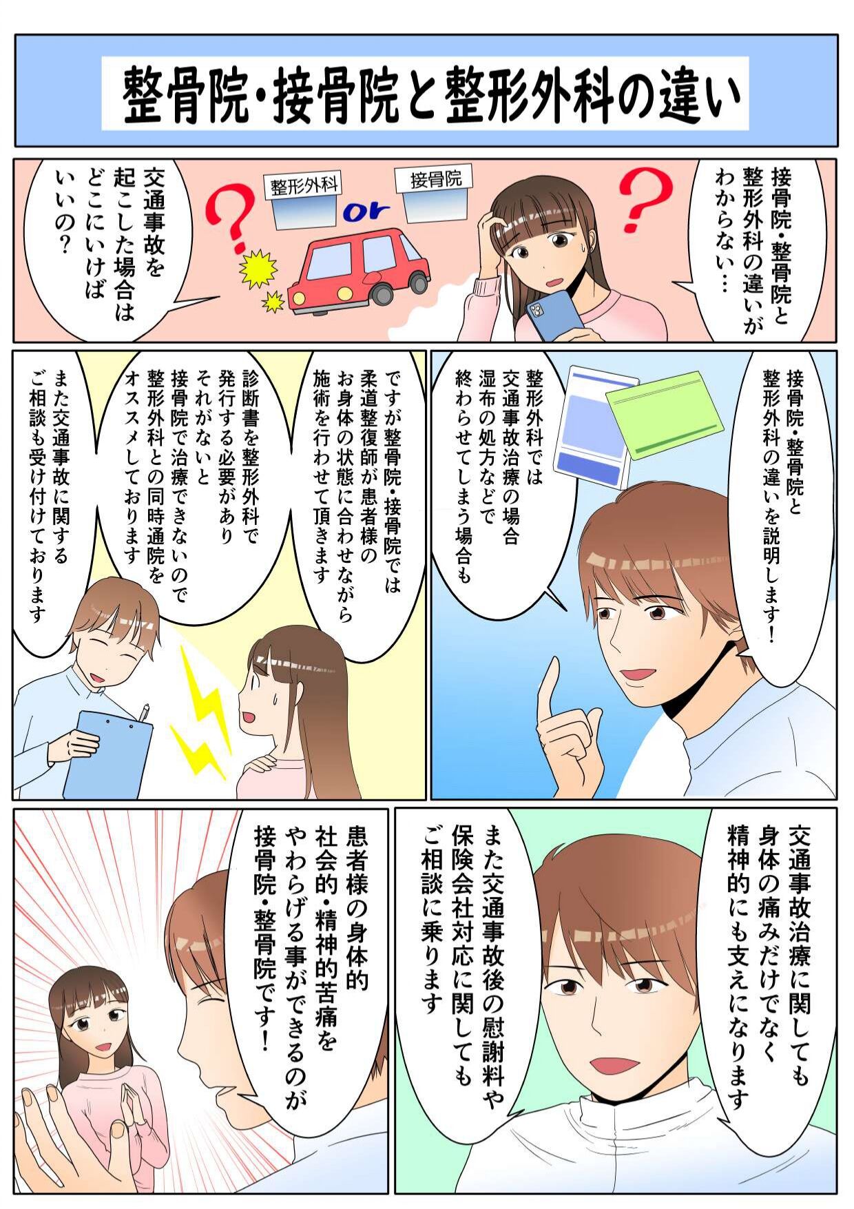 整骨院と整形外科の違いA4【漫画】